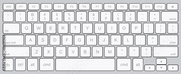 Obraz Vector modern computer keyboard background