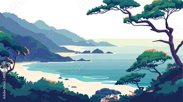 Obraz Beautiful Cape kamui with a sea view of the coast line