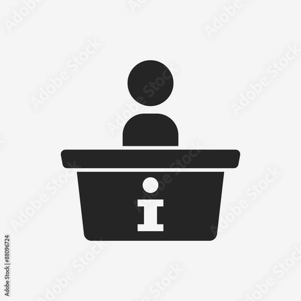 Fototapeta information desk icon