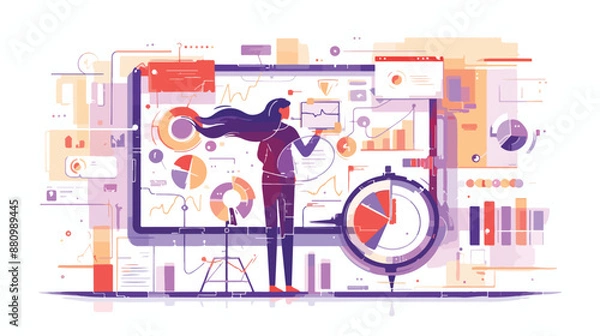 Obraz Business Intelligence abstract concept vector illustrator