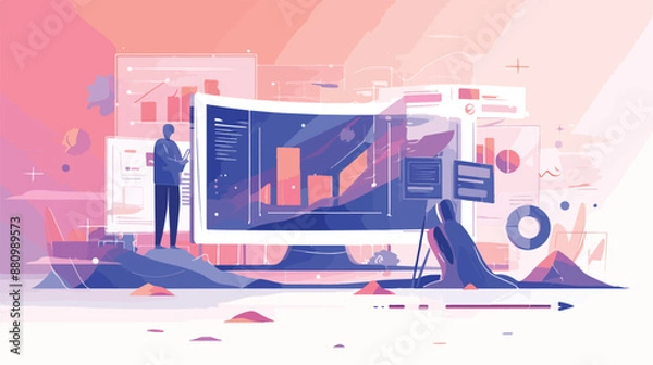 Obraz Business intelligence business analysis IT management
