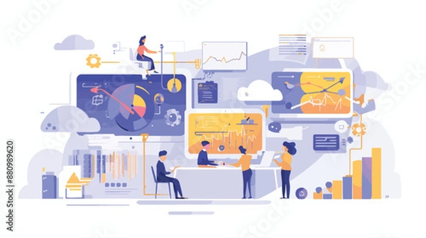 Obraz Business intelligence business analysis IT management