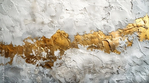 Obraz Abstract Textured Painting with Gold Accents