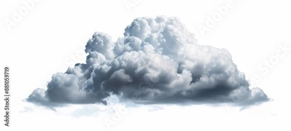 Obraz grey cloud on white background