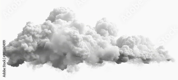 Obraz grey cloud on white background