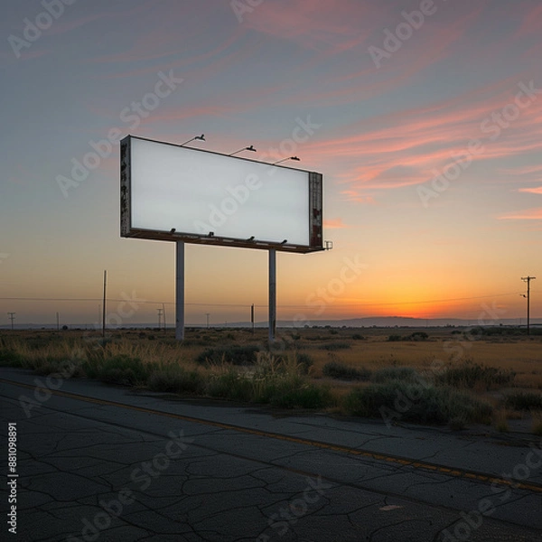 Fototapeta billboard on the road