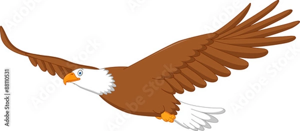 Obraz Eagle cartoon flying