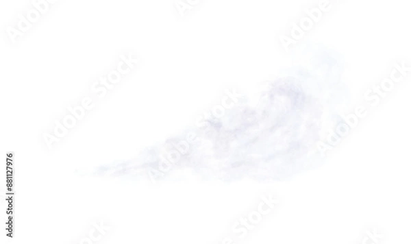 Fototapeta Transparent realistic white smoke car or rocket. White dust, smoke clouds, isolated. Blowing steam. Space rocket launch trail. Png