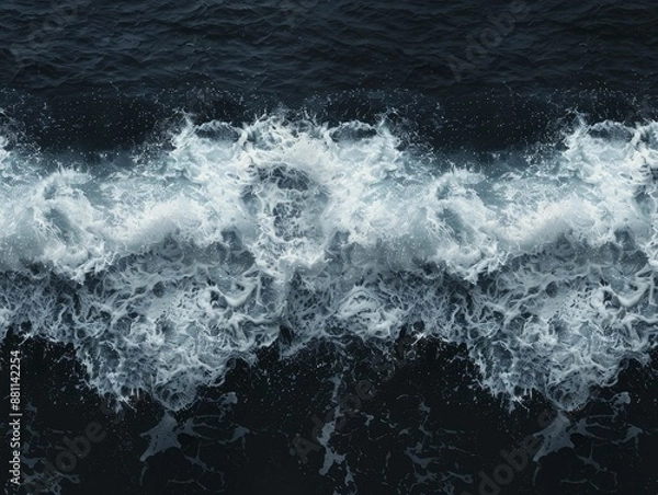 Fototapeta Ocean wave patterns, illustrating the dynamic and mesmerizing beauty of ocean waves for design inspiration.