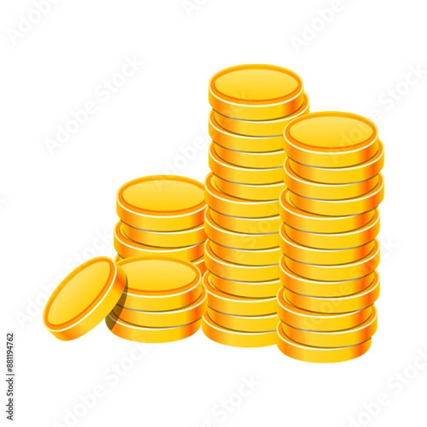 Obraz coins isolated on white