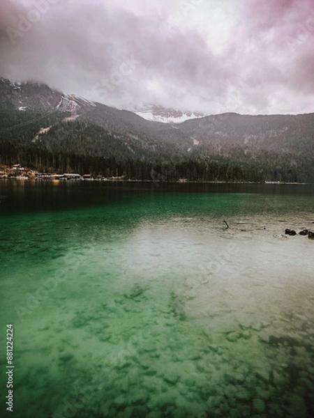 Obraz Eibsee rainy day