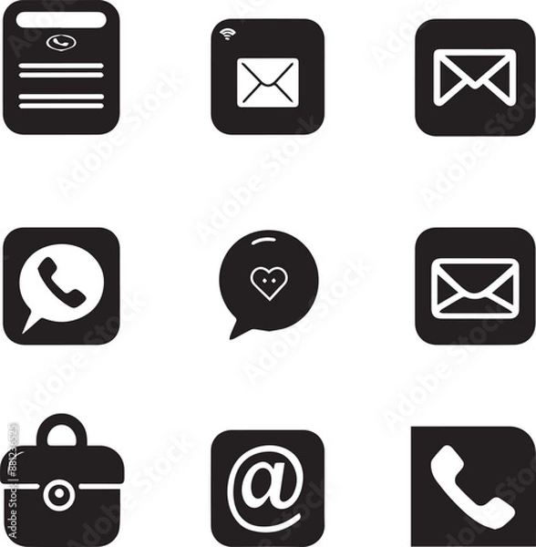 Fototapeta set of icons for web