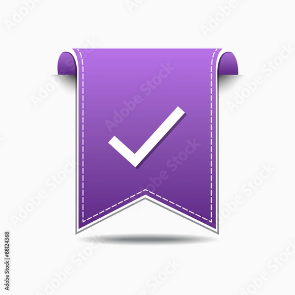 Obraz Tick Mark Violet Vector Icon Design