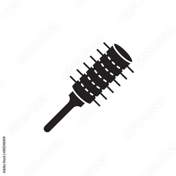 Fototapeta Round brush icon design, isolated on white background, vector illustration