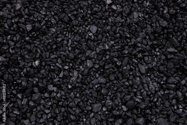 Fototapeta Black textured background made with black coals