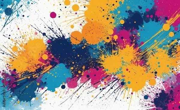 Obraz Vibrant Paint Splatter Abstract