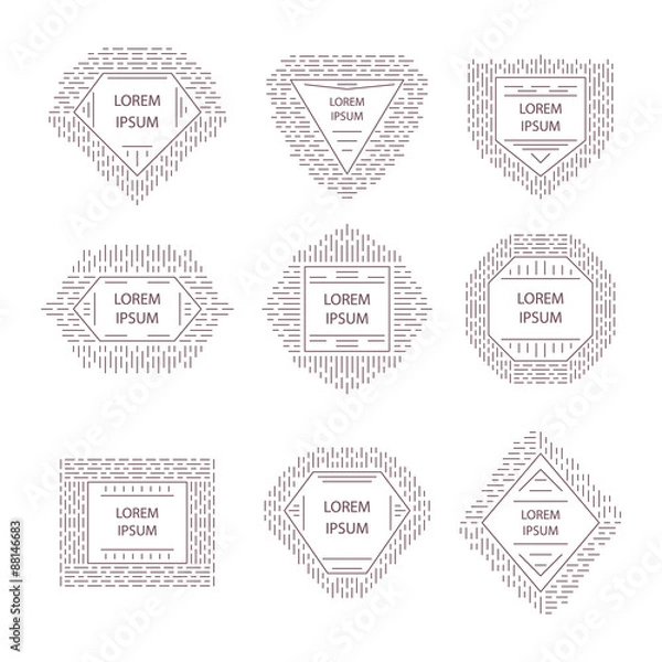 Obraz hipster logo, badge, label set