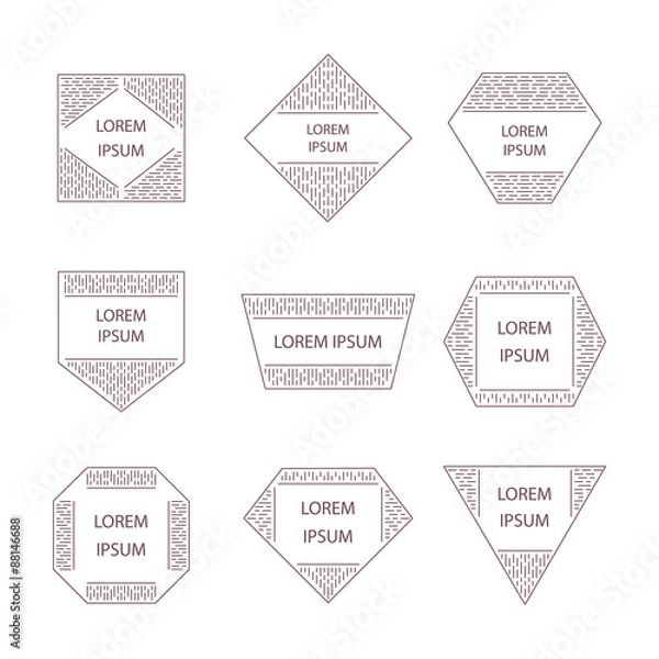 Obraz hipster logo, badge, label set