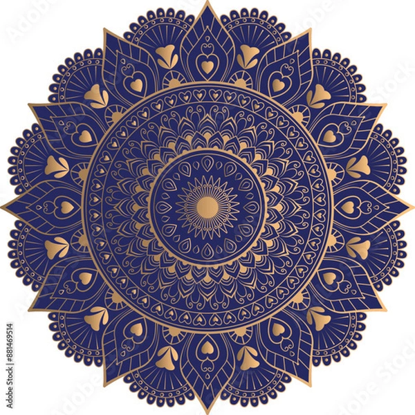 Fototapeta A decorated mandala design.