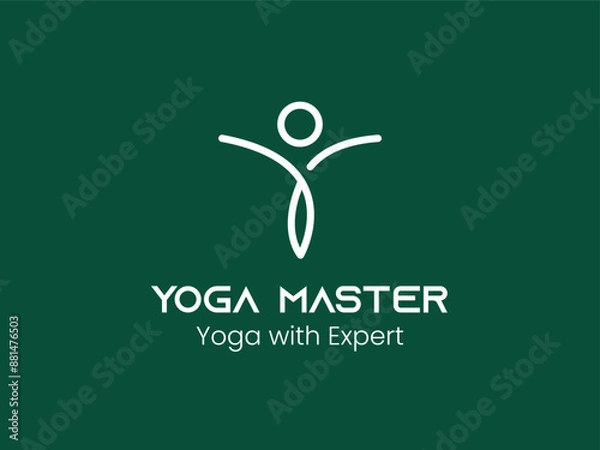 Obraz A minimal logo design for yoga studio