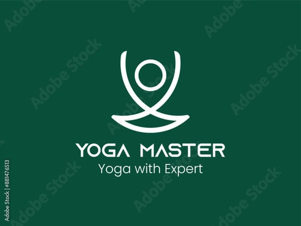 Obraz A minimal logo design for yoga studio