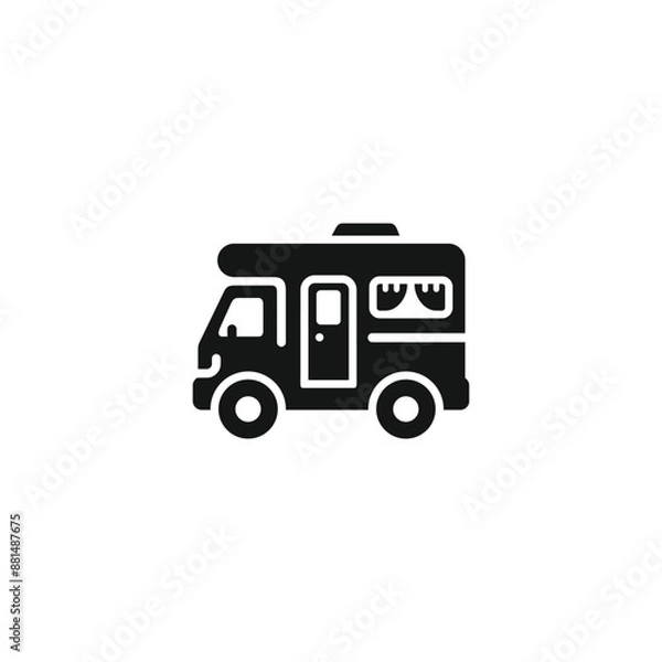 Fototapeta Caravan icon vector. EPS 10 editable vector