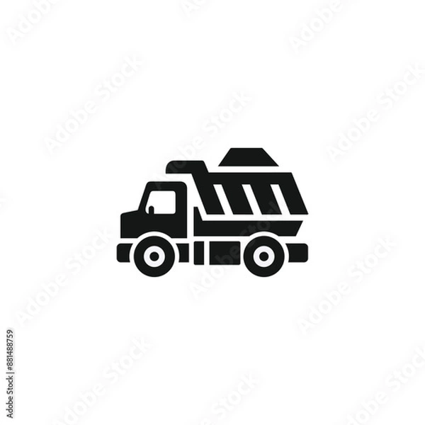 Fototapeta Dump truck icon vector. EPS 10 editable vector
