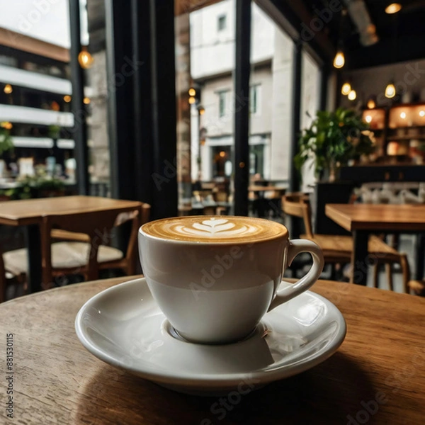 Fototapeta ラテアートとカフェ