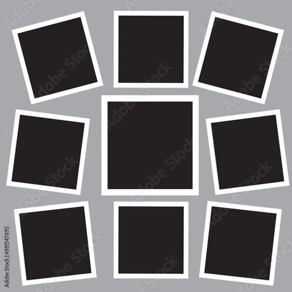 Fototapeta 9 photo collage template. vector illustration, new collections