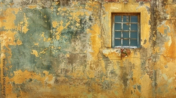Fototapeta Aged Wall Featuring Windows for Backgrounds or Textures