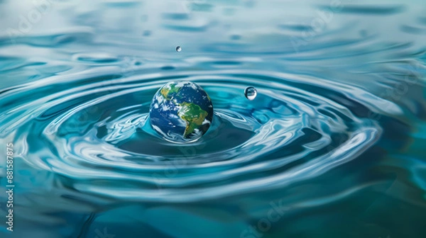 Fototapeta The Earth in a Drop of Water