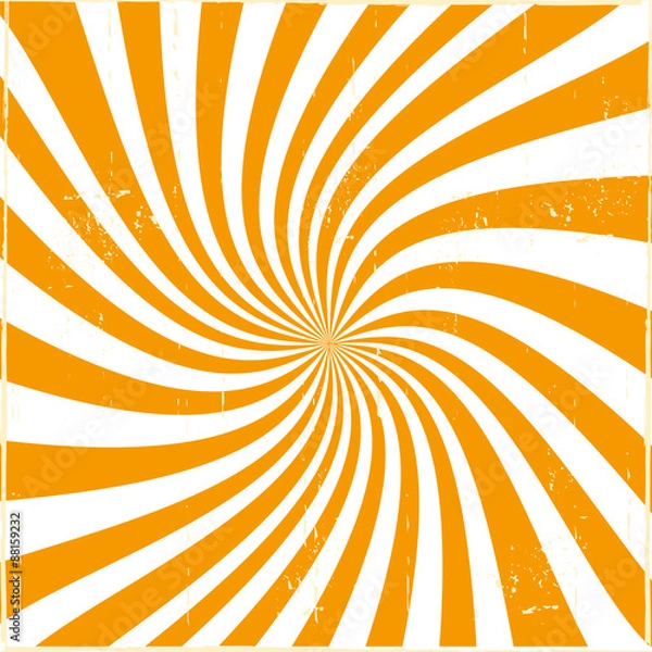 Obraz Orange rays abstract retro background