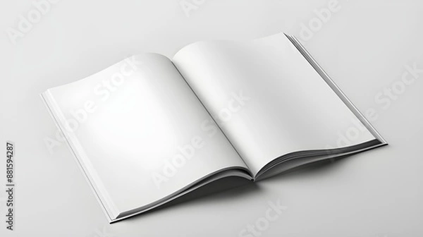 Fototapeta Isolated Soft Magazine Mockup with Overlay
