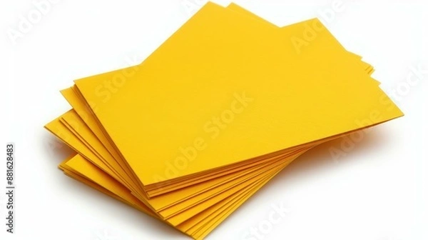 Fototapeta Realistic 3D render of a business card mockup isolated on white background.