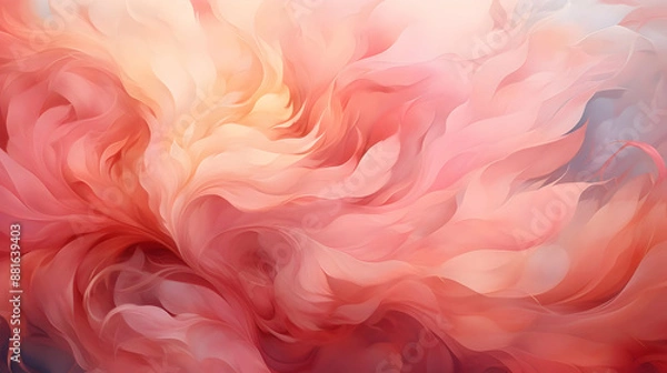 Fototapeta Abstract Background with Pink and Orange Swirls