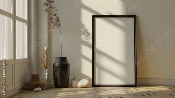 Fototapeta Minimalist Interior Design with a Blank Canvas