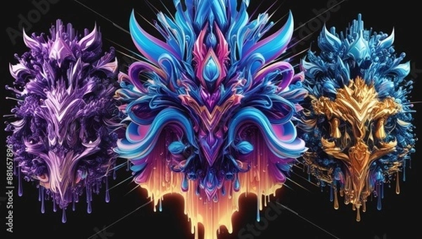 Fototapeta Vibrant digital art work