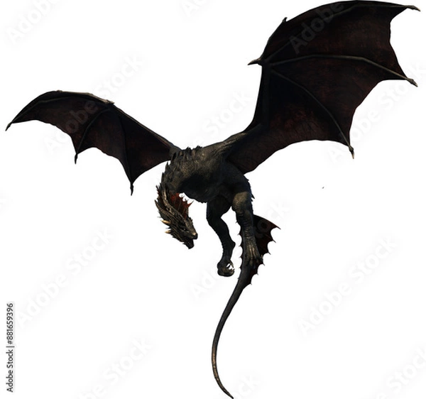 Obraz 3d render dragon mythological creature