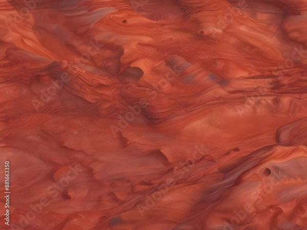 Fototapeta Red sand texture, top view, background surface