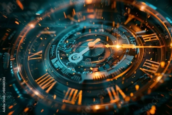 Fototapeta Podcast retro time, generative AI