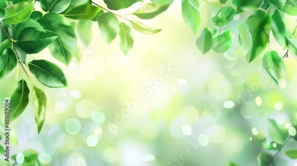 Fototapeta Green Leaves and Sunlight