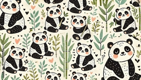 Fototapeta seamless pattern with cats