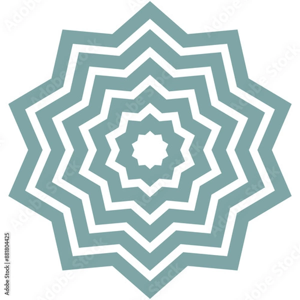 Obraz Geometric circular element with concentric, radial, radiating lines. Abstract background with concentric, Geometric element. Geometric pattern in the form of a star.
