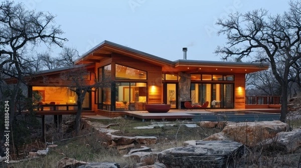 Obraz a green home and environmentally friendly construction