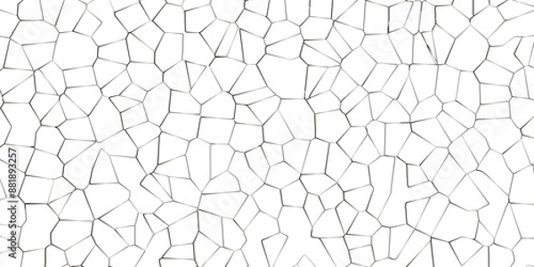 Fototapeta Cream, Brown and Black broken tiles mosaic seamless pattern tile wall high resolution real photo or brick seamless and texture interior background. Cream, Brown and Black crack pattern floor tile.