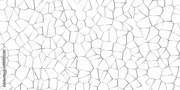 Fototapeta Cream, Brown and Black broken tiles mosaic seamless pattern tile wall high resolution real photo or brick seamless and texture interior background. Cream, Brown and Black crack pattern floor tile.