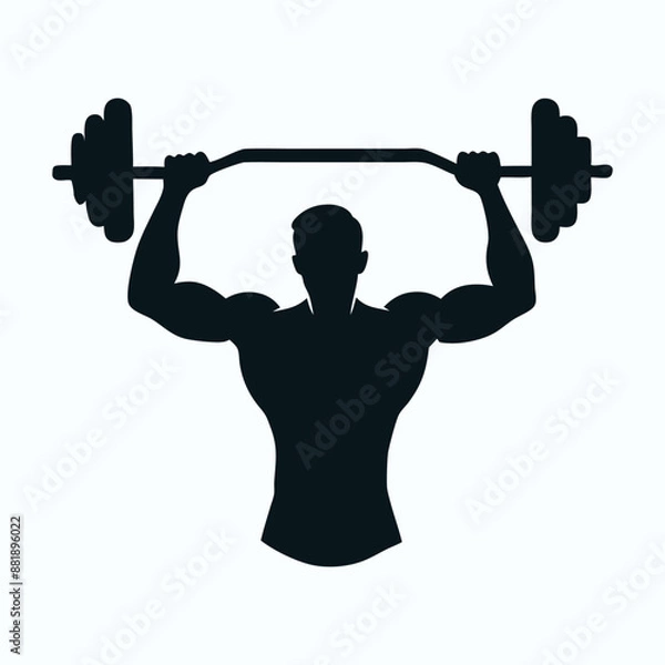 Fototapeta vector design of shoulder press silhouette
