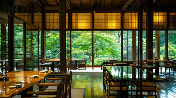 Obraz 日本の高級旅館の和食レストラン