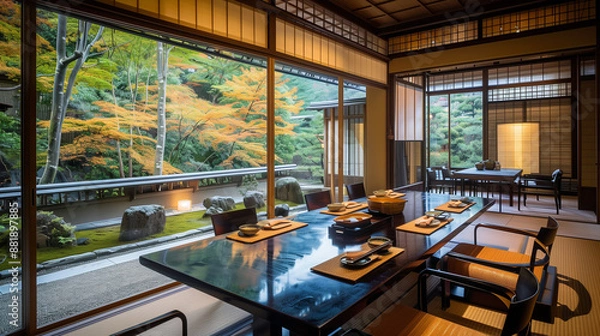 Obraz 日本の高級旅館の和食レストラン