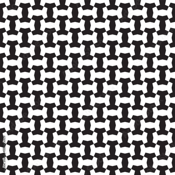 Fototapeta An abstract and stylish black and white geometric pattern of dog treats with trendy and modern design aesthetic